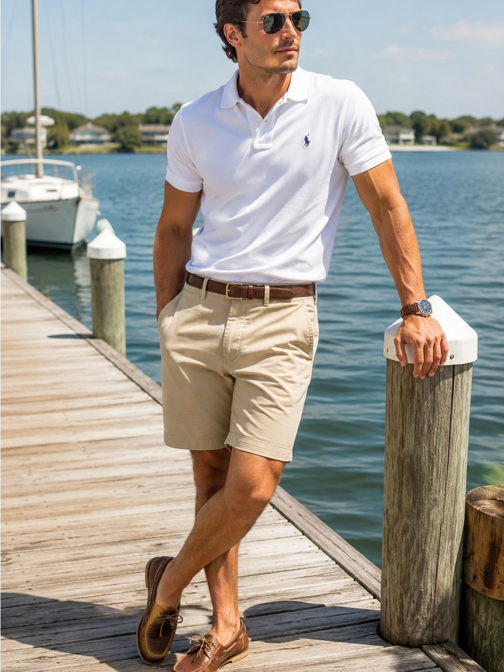 NWT Polo Ralph Lauren Relaxed Fit 10” Khaki Chino Shorts 38